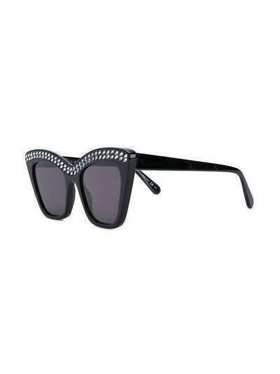 Stella McCartney Eyewear солнцезащитные очки в оправе "кошачий глаз" с кристаллами 533841S0001