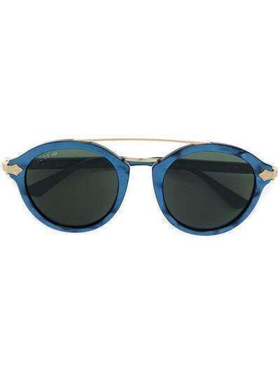 Gucci Eyewear солнцезащитные очки в круглой оправе GG0090S