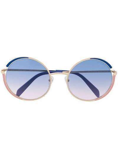 Emilio Pucci круглые солнцезащитные очки с эффектом градиента EP0132