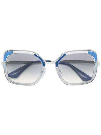 Prada Eyewear солнцезащитные очки в крупной оправе 'Cinéma' SPR57U