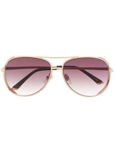 Chopard Eyewear декорированные солнцезащитные очки-авиаторы SCHD47S
