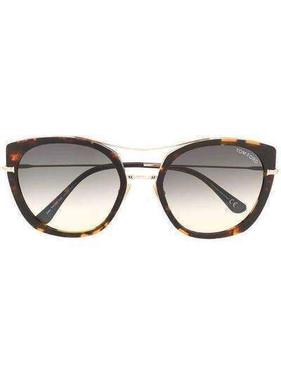 Tom Ford Eyewear солнцезащитные очки в оправе 'кошачий глаз' FT0760