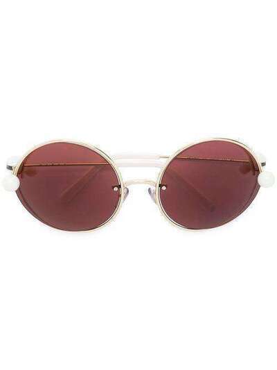 Marni Eyewear круглые солнцезащитные очки из ацетата ME106SH2700