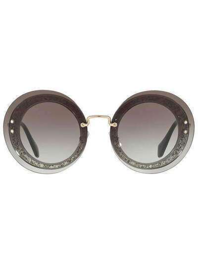 Miu Miu Eyewear солнцезащитные очки Reveal с блестками 0MU10RSUES0A764