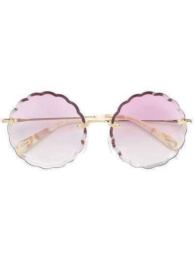 Chloé Eyewear scalloped lens sunglasses CHLSCE14281860