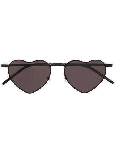 Saint Laurent Eyewear солнцезащитные очки в оправе в форме сердца SL301LOULOU