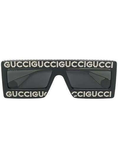 Gucci Eyewear солнцезащитные очки-маска GG0431S
