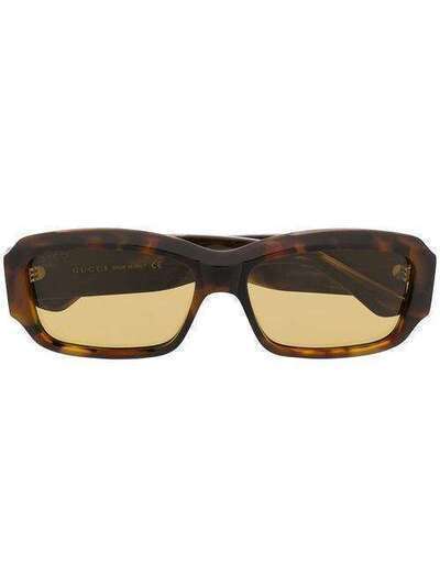 Gucci Eyewear солнцезащитные очки в прямоугольной оправе GG0669S004