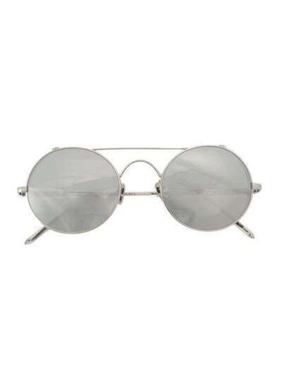Linda Farrow солнцезащитные очки в круглой оправе LFL427C2SUNWHTGLDPLAT