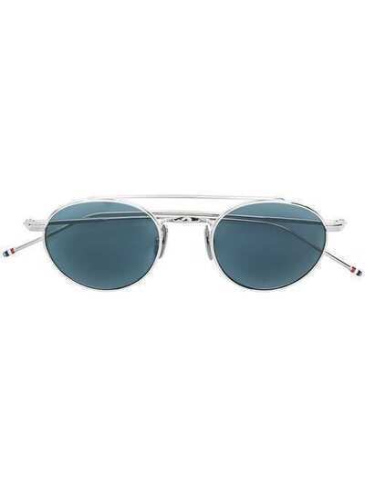 Thom Browne Eyewear солнцезащитные очки в круглой оправе "авиатор" TB101AT49000
