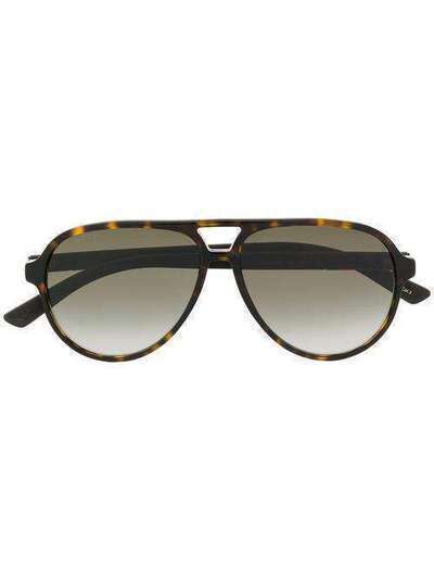 Gucci Eyewear солнцезащитные очки-авиаторы в черепаховой оправе GG0423S