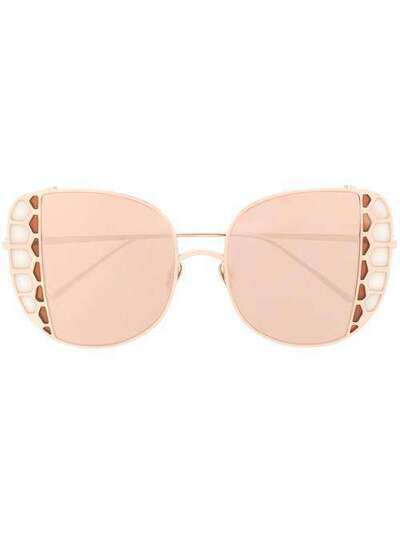 Linda Farrow зеркальные солнцезащитные очки LFL1003