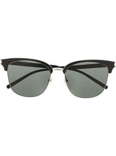 Saint Laurent Eyewear солнцезащитные очки с затемненными стеклами в квадратной оправе SL201K