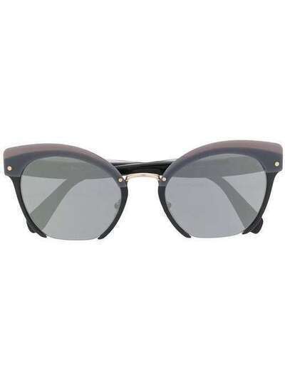 Miu Miu Eyewear солнцезащитные очки в квадратной оправе SMU53T1AB7W1