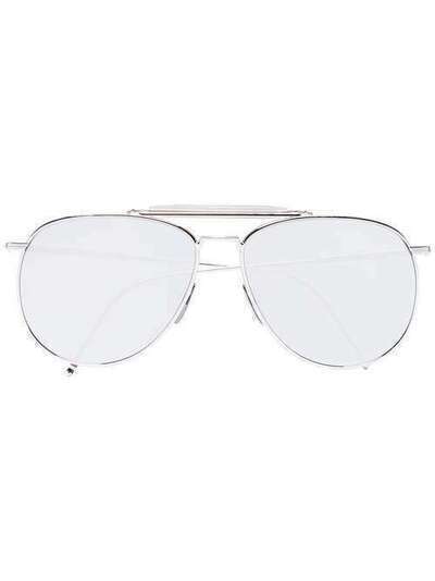 Thom Browne Eyewear солнцезащитные зеркальные очки TB015LTDSLV62