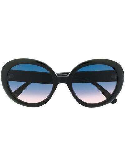 Gucci Eyewear массивные солнцезащитные очки в круглой оправе GG0712S002