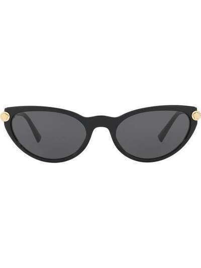 Versace Eyewear солнцезащитные очки V-Rock в оправе 'кошачий глаз' VE4365QGB187