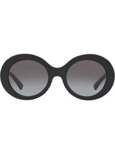Valentino Eyewear солнцезащитные очки в массивной круглой оправе VA405850018G