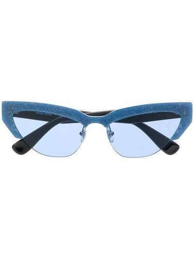 Miu Miu Eyewear "солнцезащитные очки в оправе ""кошачий глаз""" MU04US