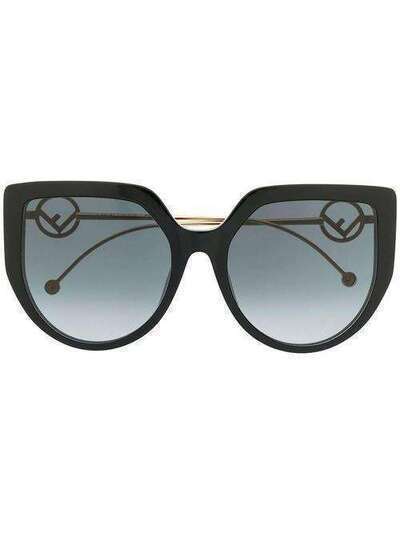 Fendi Eyewear массивные солнцезащитные очки в оправе 'кошачий глаз' 203299807589O