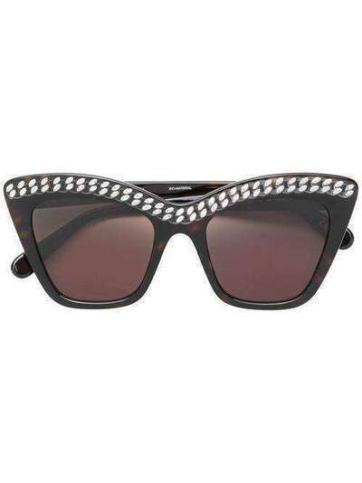 Stella McCartney Eyewear крупные солнцезащитные очки 'Falabella' SC0167S
