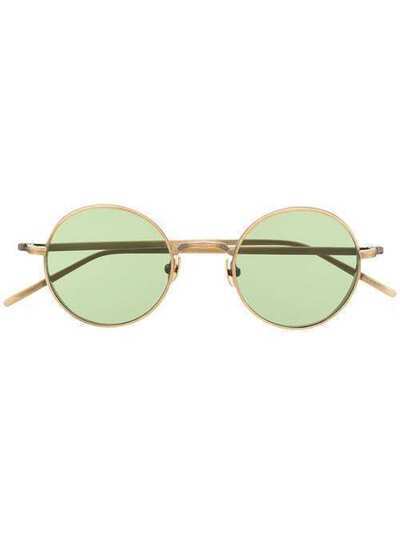 Matsuda embossed round-frame tinted sunglasses M3087