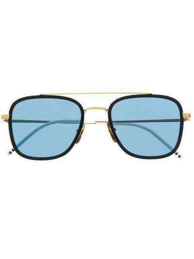 Thom Browne Eyewear солнцезащитные очки-авиаторы в квадратной оправе TBS800