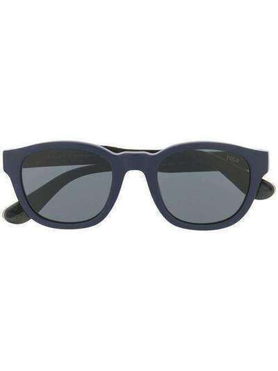 Polo Ralph Lauren солнцезащитные очки с принтом в клетку 0PH415955868749