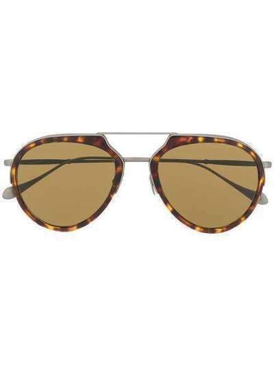 Giorgio Armani солнцезащитные очки-авиаторы черепаховой расцветки AR6097