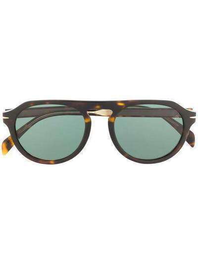 DAVID BECKHAM EYEWEAR солнцезащитные очки в оправе черепаховой расцветки 20313208651QT