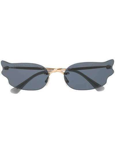 Jimmy Choo Eyewear солнцезащитные очки Ember в оправе 'кошачий глаз' EMBERS652F7IR