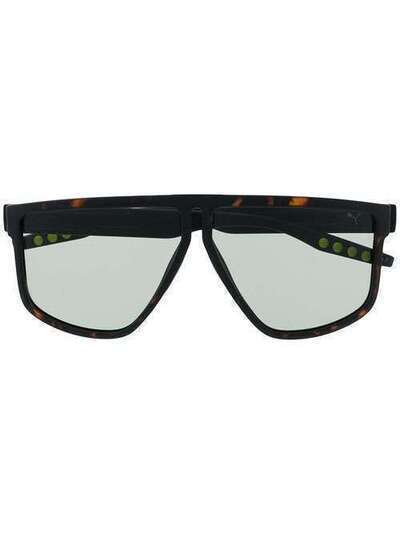Puma солнцезащитные очки с прямым верхом PU0286S