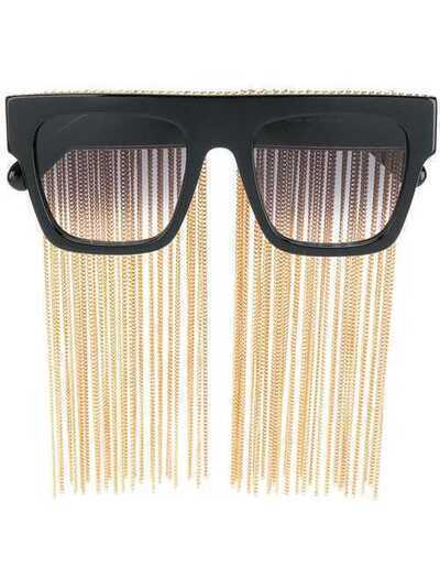 Stella McCartney Eyewear солнцезащитные очки с цепочной бахромой SC0127S