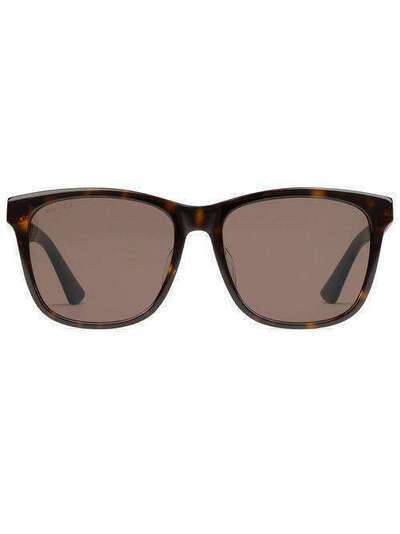 Gucci Eyewear солнцезащитные очки в квадратной оправе 610389J0740