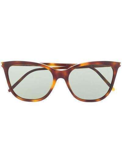 Saint Laurent Eyewear солнцезащитные очки в оправе 'кошачий глаз' 587253Y9901