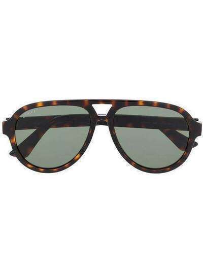 Gucci Eyewear солнцезащитные очки-авиаторы с логотипом GG0767S003