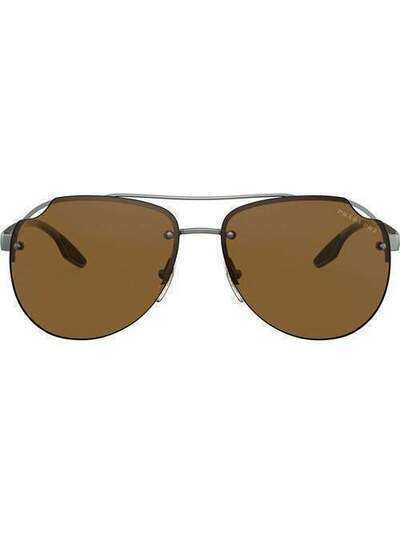 Prada Eyewear солнцезащитные очки-авиаторы PS52VS7CQ5Y1