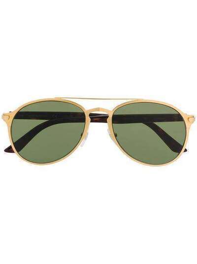 Cartier Eyewear солнцезащитные очки-авиаторы с затемненными линзами CT0212S