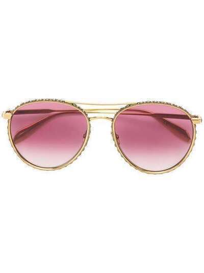 Alexander McQueen Eyewear декорированные солнцезащитные очки AM0179S