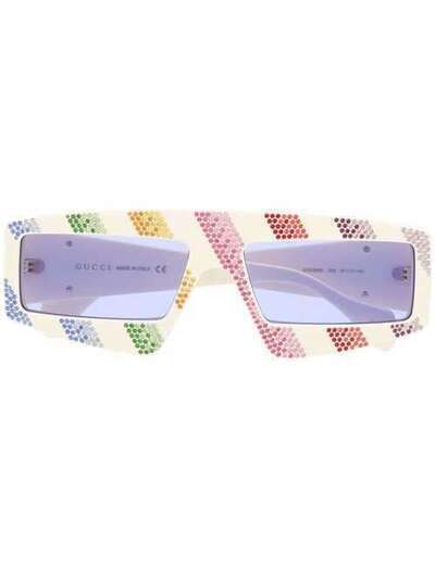 Gucci Eyewear солнцезащитные очки со стразами GG0358S005