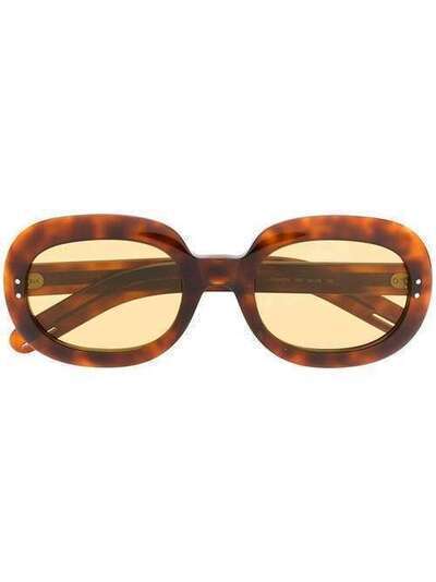 Gucci Eyewear солнцезащитные очки в овальной оправе GG0497S