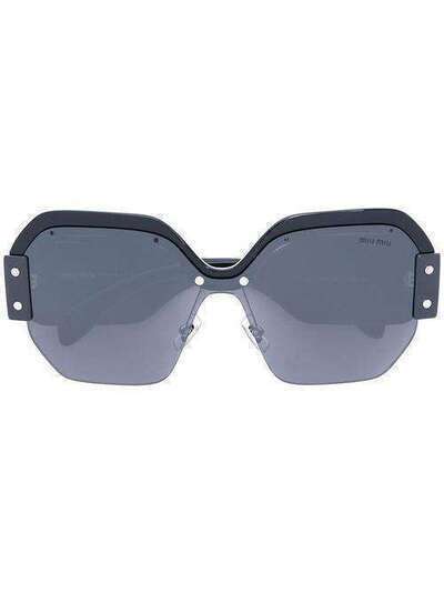 Miu Miu Eyewear солнцезащитные очки в квадратной оправе SMU09S