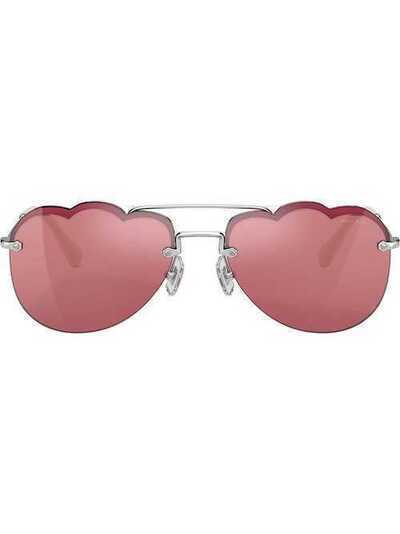 Miu Miu Eyewear солнцезащитные очки-авиаторы Cloud MU56US1BC177