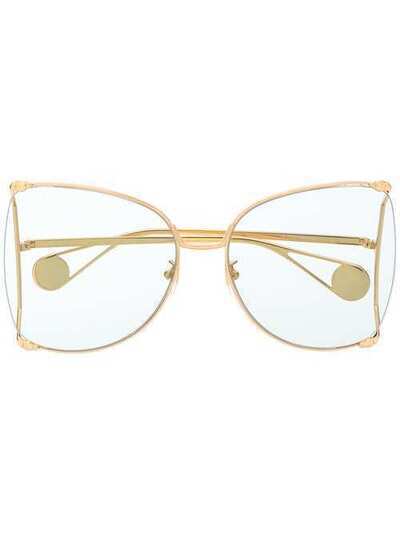 Gucci Eyewear солнцезащитные очки в оправе 'бабочка' GG0252S012