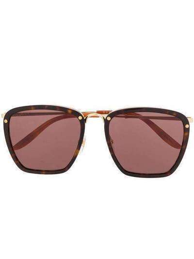 Gucci Eyewear солнцезащитные очки в массивной оправе 610417J0770