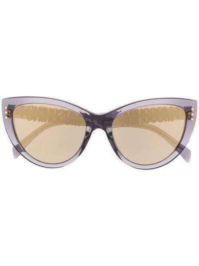 Moschino Eyewear солнцезащитные очки в прозрачной оправе 'кошачий глаз' MOS018S
