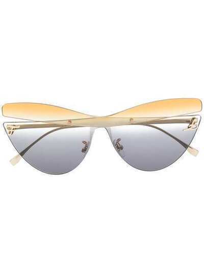 Fendi Eyewear солнцезащитные очки в оправе 'кошачий глаз' FF0400S