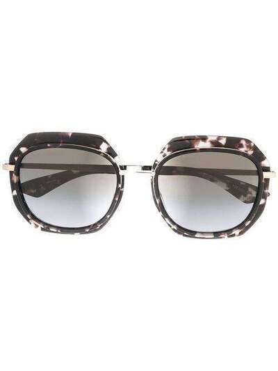 Emmanuelle Khanh массивные солнцезащитные очки черепаховой расцветки EK1050J