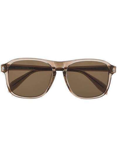 Alexander McQueen Eyewear солнцезащитные очки с затемненными линзами AM0246SA