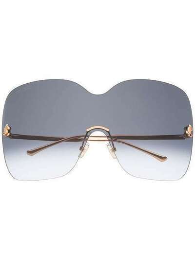 Jimmy Choo Eyewear массивные солнцезащитные очки Zelmas ZELMAS